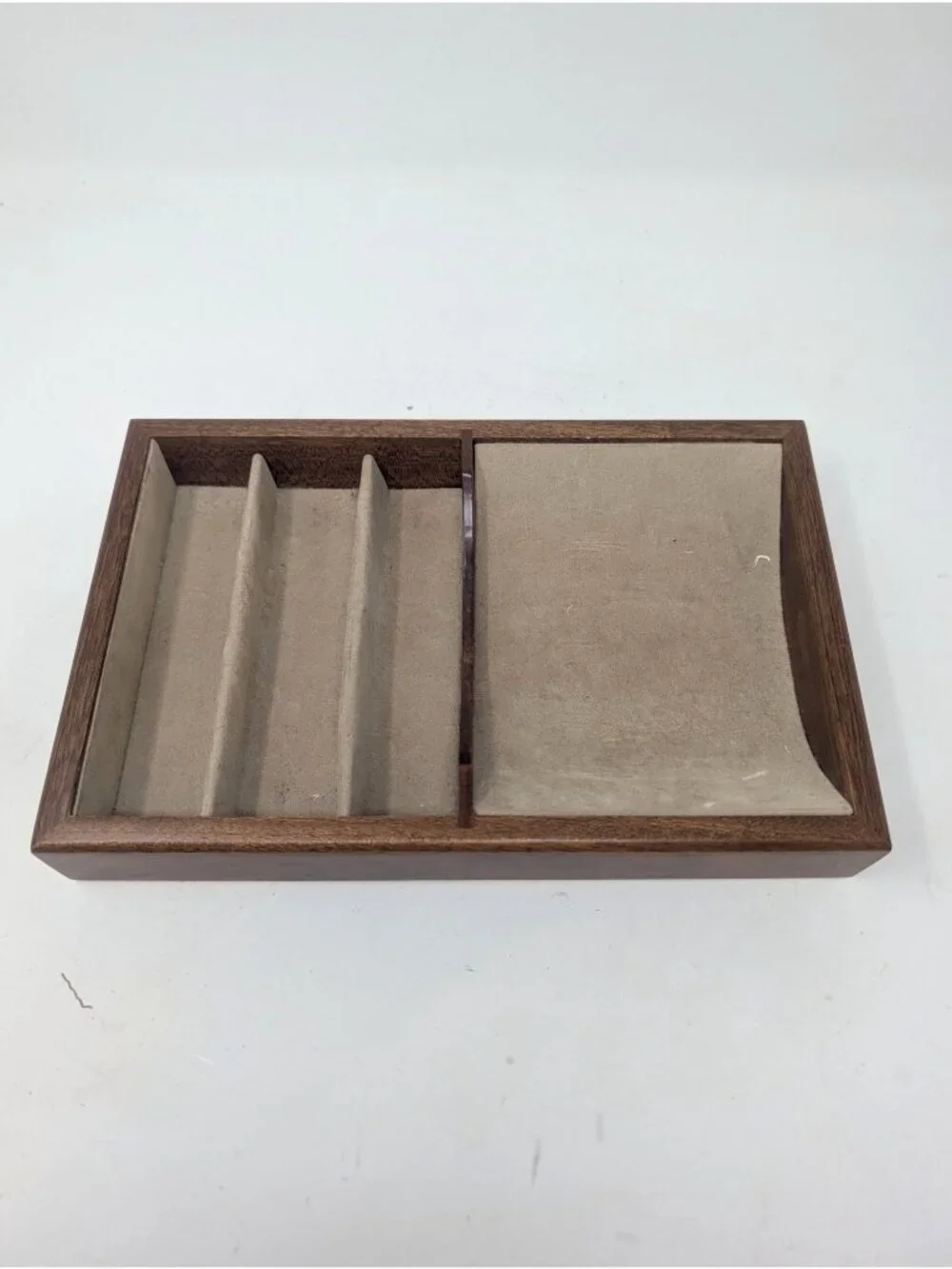 Vintage Abercrombie & Fitch Woodgrain Tray Jewelry Italy